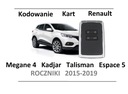 MAPA RENAULT MEGANE 4 ESPACE 5   CON KODOWANIEM 