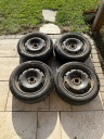2 SZT. КОЛЕСА ЗИМОВІ ШИНИ 20555R16 2922 ДИСКИ СТАЛЬ 5X108 LAGUNA 2  (1093741799) фото min 1