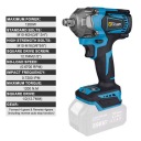 КЛЮЧ UDAROWY GISAM 1200NM 18V 1/2″ AKUMULATOROWY BEZSZCZOTKOWY БОДІ  (1085764549) фото min 11