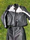 JACKET TSCHUL 46 BIALO BLACK LEATHER TYPE 820  photo 1