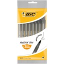 Традиционная шариковая ручка BIC черного цвета.