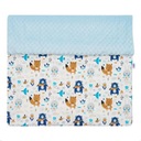 Detská deka z Minky s výplňou Medvedíky modrá 80x102 cm Materiál vykonania polyester