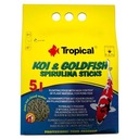 TROPICAL Koi&Goldfish Spirulina Sticks 400g/5L Pokarm do Oczka Wodnego Postać pałeczki