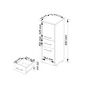 Skrinka kúpeľňový stĺpik FIN 2D1S biela AKD Materiál laminovaná doska