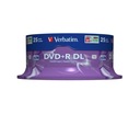 Płyta DVD+R DL Verbatim DVD+R 8x 8.5GB 25P CB Double Layer 43757 43757 Producent Verbatim