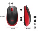 BEZDRÔTOVÁ MYŠ LOGITECH M190 RED Hmotnosť (s balením) 0.14 kg