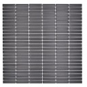 Мозаика-нашивка: AL 10486, полосы, прямоугольник, черная, матовая