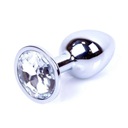 Korek analny z kryształkiem Silver plug Kod producenta 64-00012