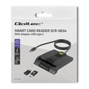 СЧИТЫВАТЕЛЬ ЧИП-КАРТ QOLTEC SMART ID | SCR-0634 | USB ТИП C