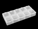 Plastový box organizér kazeta na korálky gombíky 6x13,2x2 cm Kód výrobcu 880421