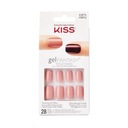 KISS Umelé nechty Gel Fantasy - Ribbons (veľkosť S) 1op.(28ks) Farba Odtiene červenej a ružovej