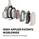 Bezdrôtové slúchadlá s kostným vedením Shokz OpenRun Pro Dominujúca farba béžová/hnedá