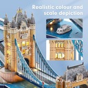 3D LED puzzle Tower Bridge Šírka produktu 87.9 cm
