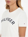 TOMMY HILFIGER KOSZULKA DAMSKA T-SHIRT BEŻOWY r. M Wzór dominujący logo