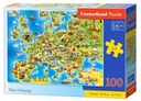 Puzzle 100 Mapa Európy 111060 Materiál karton papier