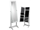 Ювелирный шкаф, зеркальный туалетный столик, белый блеск, 41x147x36,5 см для подарка
