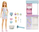 LALKA BARBIE ZESTAW LODZIARNIA zestaw z lalka Barbie HCN46 Marka Barbie