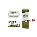 Лезвия для бритья Astra зеленые 100 шт.