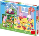 Dino Peppa Pig na prázdninách puzzle 3x55 dielikov Kód výrobcu 8590878335356