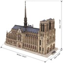 Puzzle Katedrála Notre Dame de Paris 3D 293 dielikov. Šírka produktu 45 cm