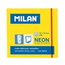 Samolepiace kartičky 76x76 neón. žlté MILAN