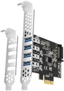 Axagon PCEU-43RS radič PCIe 4x port USB 3.2 Model PCEU-43RS
