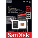 SanDisk microSDXC Extreme 256GB 190/130 MB/s A2 C10 V30 UHS-I U Kód výrobcu SDSQXAV-256G-GN6MA