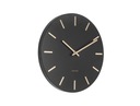 Nástenné hodiny Karlsson čierna, zlatá 30cm Celková šírka 30 cm