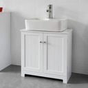 BZR18-W Kúpeľňová skrinka Skrinka pod umývadlo Biely Počet políc 2