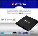 Vonkajšia Blu-ray mechanika Verbatim 43890 Memory Buffer 4 MB