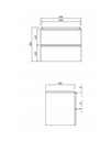 Umývadlo skrinka VIRGO 60 sivý dub s chrómovými úchytmi (S522-020) /PA/ Farba nábytku odtiene sivej