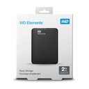 Портативный внешний жесткий диск Western Digital Elements емкостью 2 ТБ с интерфейсом USB