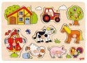 Puzzle s držadlami. Farma kolektívna práca, krabička Goki