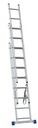 Rebrík G21 trojdielny 5,9m, 3x9 priečok Šírka stabilizátora 125 cm
