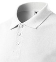 Cotton Heavy koszulka polo męska biały M,2150014 Długość całkowita 73 cm