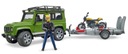 Прицеп Bruder 2589 Land Rover Defender и Ducati