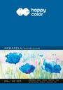 БЛОК АКВАРЕЛЕЙ А5 250Г 10 ЛИСТОВ HAPPY COLOR 100% ЦЕЛЛЮЛОЗА БЕЗ КИСЛОТЫ