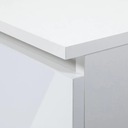 Rohový písací stôl B20 PRAVÁ biela-biela lesk 155cm AKD Hmotnosť (s balením) 57.4 kg