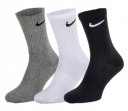 М'які щоденні довгі шкарпетки Nike Multicolor S. 34-38 Dri-Fit 3 шт.