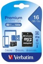Premium microSDHC 16GB UHS-I V10 U1 + SD adaptér (44082) Kód výrobcu 44082