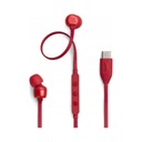 ДРОВОВІ НАВУШНИКИ JBL TUNE IN-EARAL З МІКРОФОНОМ ПОТУЖНІ БАСИ ЧЕРВОНІ