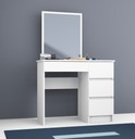 Kozmetický toaletný stolík 90cm biely pravý T-6/SL 50x60 AKD Montáž nábytok na samostatnú montáž