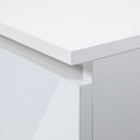Rohový písací stôl B20 PRAVÁ biela-biela lesk 155cm AKD Tvar stola rohový