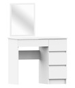 Kozmetický toaletný stolík 90cm biely pravý T-6/SL 50x60 AKD Hmotnosť (s balením) 32.8 kg