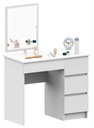 Kozmetický toaletný stolík 90cm biely pravý T-6/SL 50x60 AKD Počet zásuviek 4