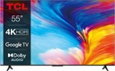 TCL 55P635 55-дюймовый телевизор 4K HDR SmartTV со светодиодной подсветкой и DVB-T2