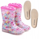 WOJTYŁKO 2201 БОТИНКИ ДЛЯ ДЕВОЧЕК С ВОРОТНИКОМ С ЛАСТИКОЙ РОЗОВЫЕ ЕДИНОРОГИ R 24