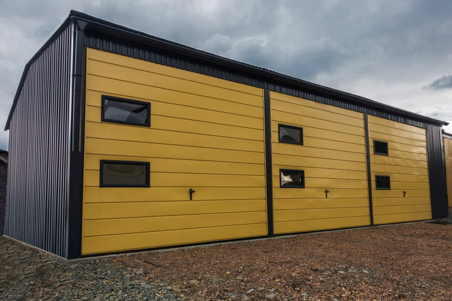 Garaż Blaszany Hala Blaszana 10x6 Grafit Garaże