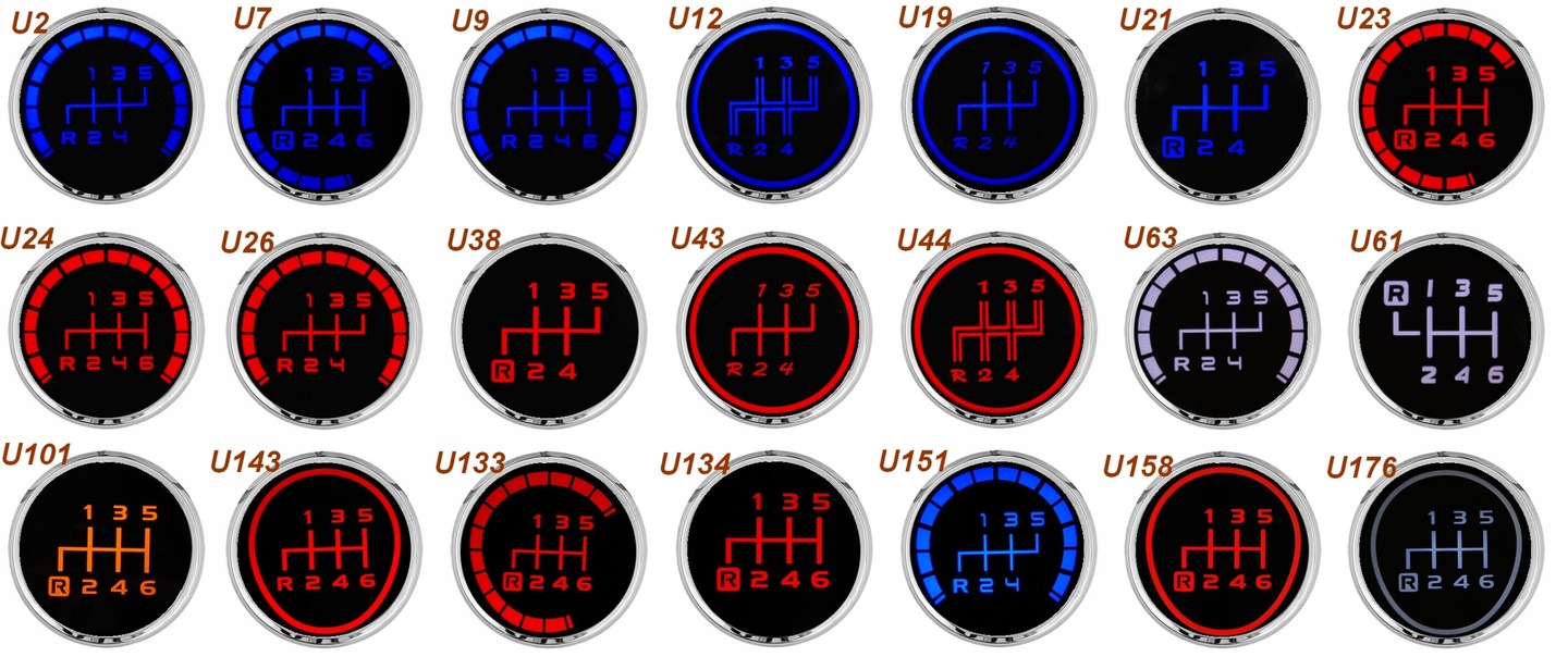 AUDI BMW SEAT SKODA VW podświetlana gałka +mieszek