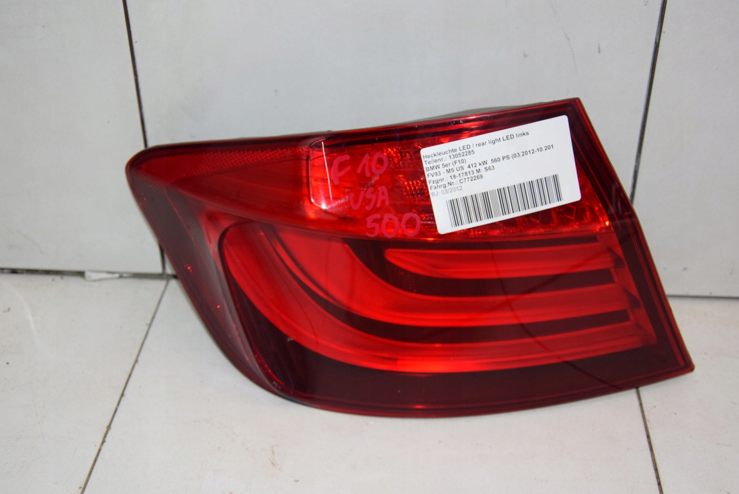 BMW 5 F10 Rückleuchte Rearlamp - Image 1